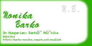 monika barko business card